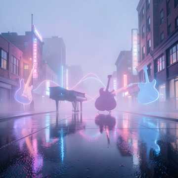 AI-песня в жанре Пианино, Гитара, Pad-звуки · #E58B902