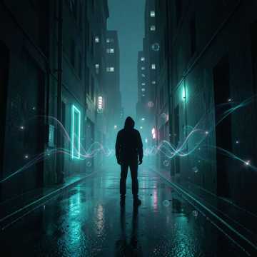 Dark trap atmosphere, deep bass, eerie p