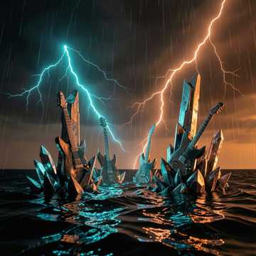 Progressive metalcore with jagged drop-tuned guita